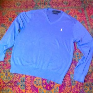 Men’s Polo Ralph Lauren Blue V-Neck Sweater